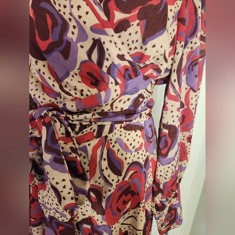 NWT Jane Wood Beautiful Wrap Dress Size 38 - Picture 6 of 10
